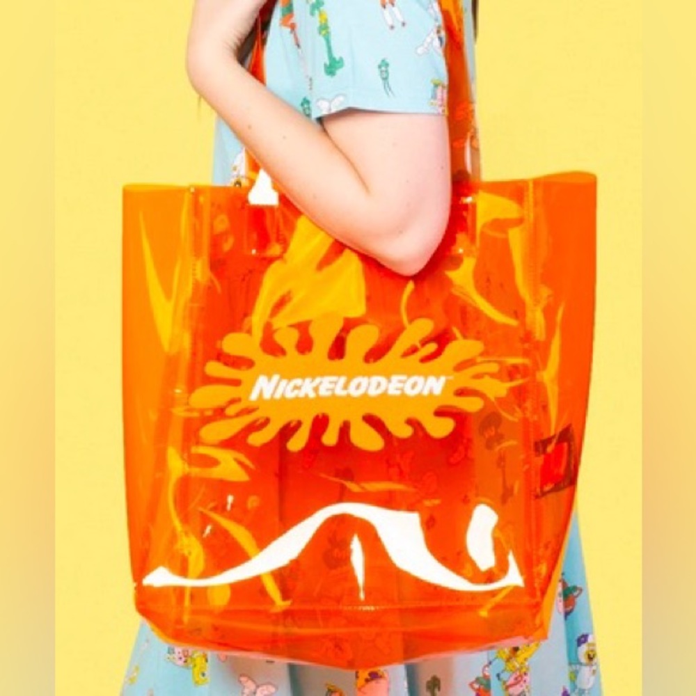 Cakeworthy clear/orange tinted tote bag brand new with tags